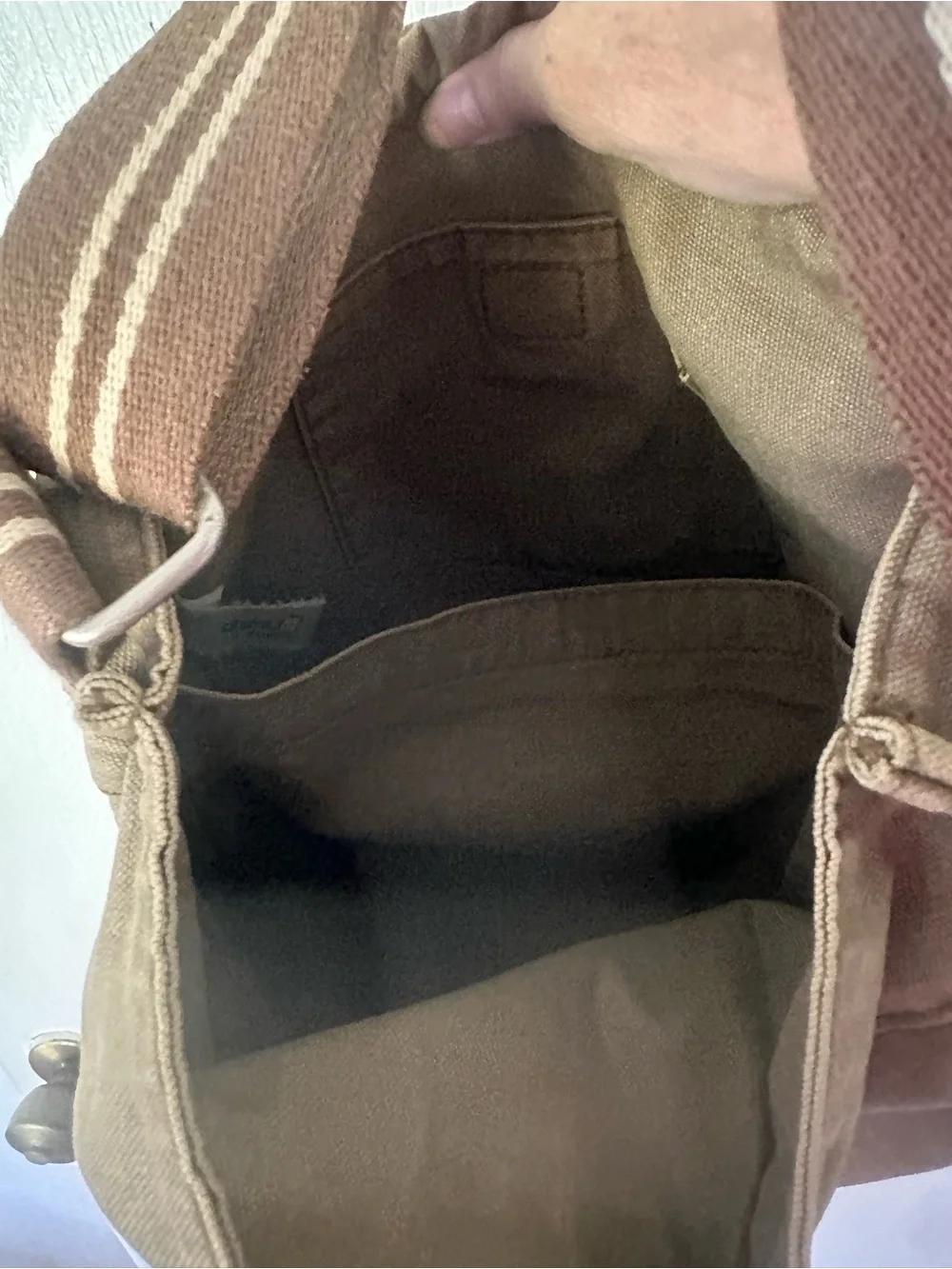 District Threads Canvas Messenger Bag in Olive Green